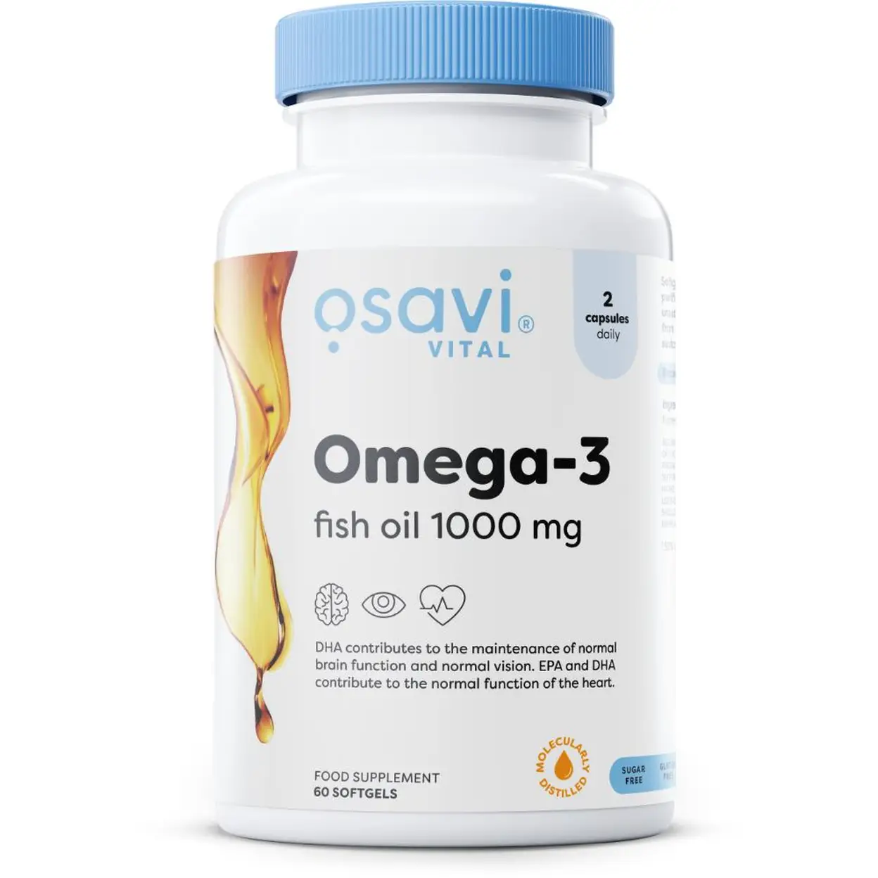 Osavi Omega-3 Fish Oil Heart & Brain 1000mg Softgels - 60 Softgels