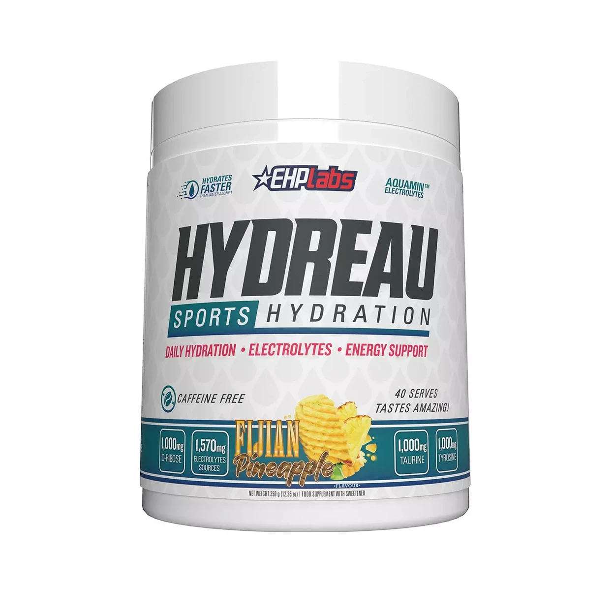 EHPlabs Hydreau Hydration Powder Fijian Pineapple Flavour - 40 Servings