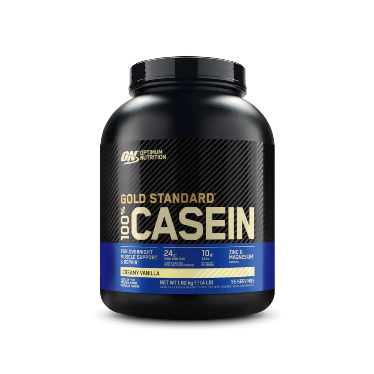 Register Optimum Nutrition Gold Standard 100% Casein Protein Slow Release Protein Nutrition Creamy Vanilla Flavour - 1816g