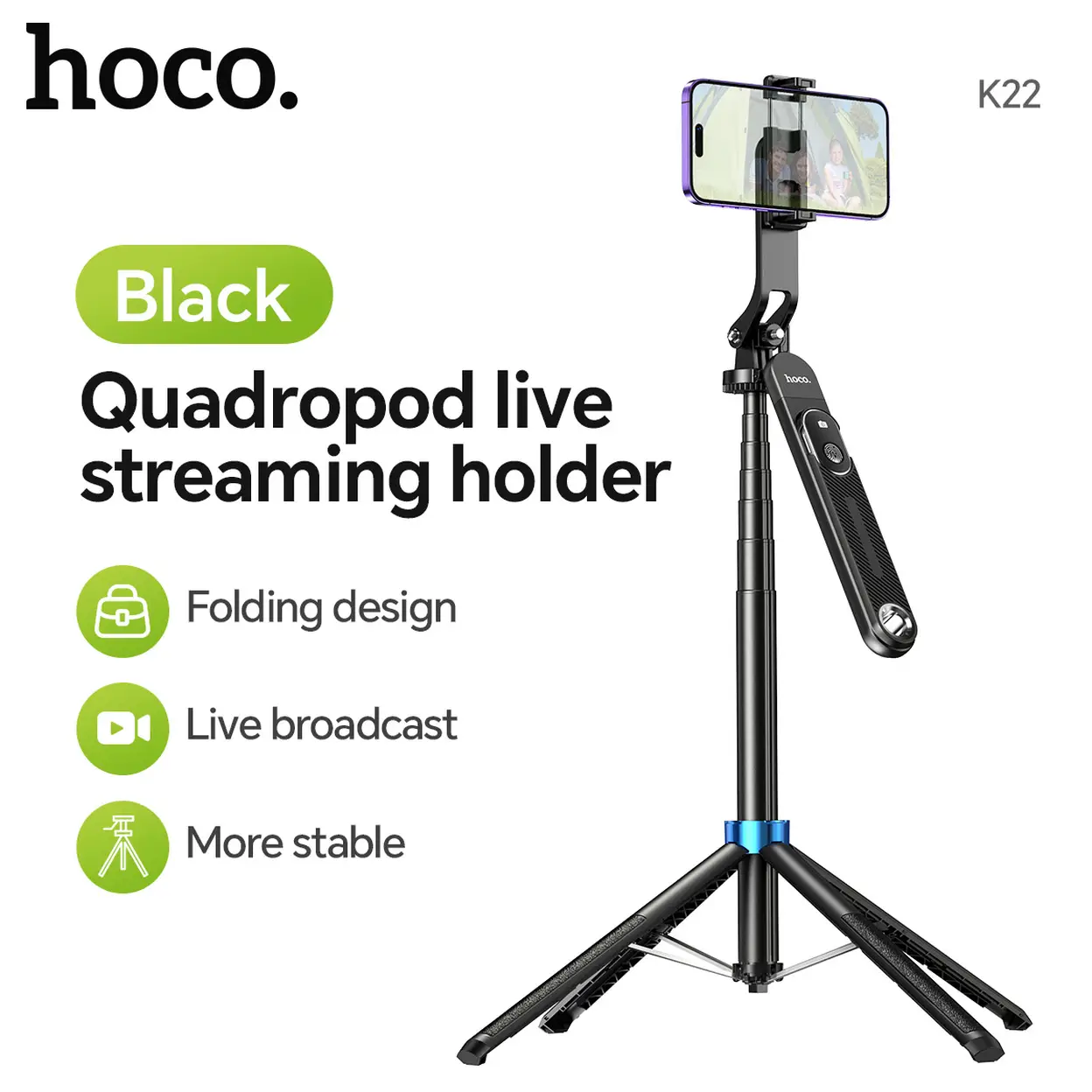 HOCO K22 Handy Tabletop Holder - Black