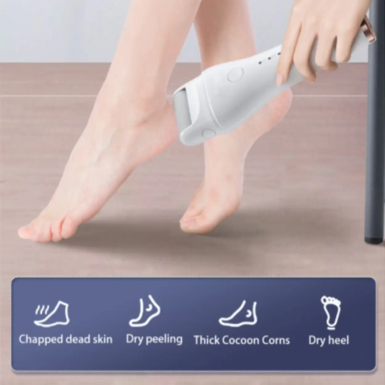 ENCHEN Rock Electric Foot Callus Remover With 3 Roller Heads,1pc