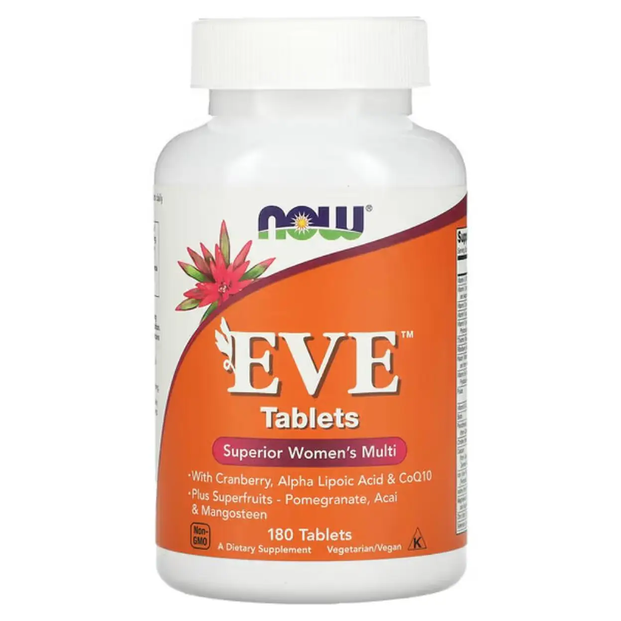 NOW Foods Eve Superior Multivitamin for Women Daily Wellness Support Tablets - 180 Tablets