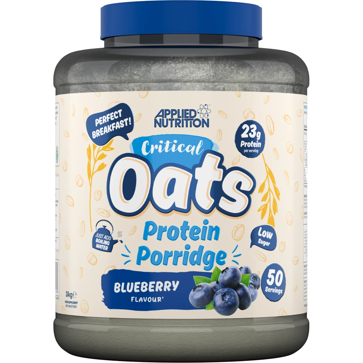 Applied Nutrition Critical Oats Protein Porridge Blueberry Protein Nutrition Powder Flavour - 3kg
