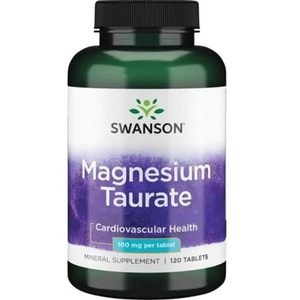 Swanson Magnesium Taurate Heart Muscle 100mg Heart Support Capsules - 120 Capsules