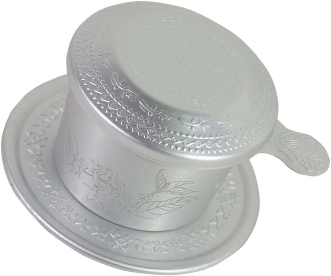 GLEAVI Aluminum Vietnamese Coffee Dripper Portable Travel Filter for Hand-brewed Coffee Lovers Easy to Clean Rich Aroma for Home Office Camping and Travel