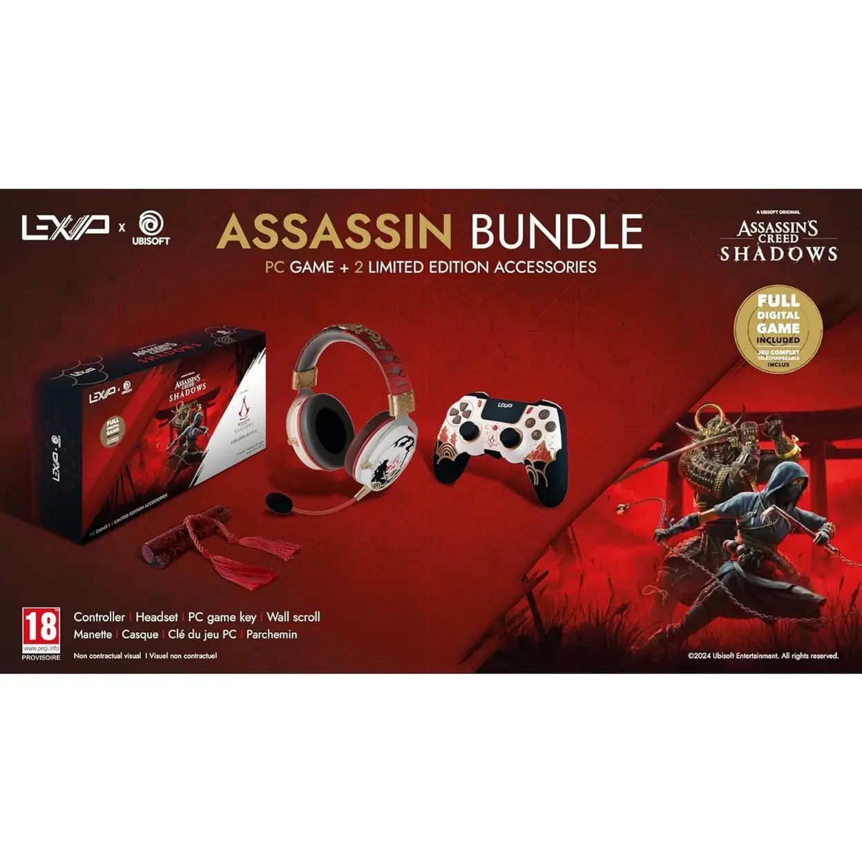 Lexip X Ubisoft Assassin's Creed Shadows Assassin Box - PC Game, Headset & Controller